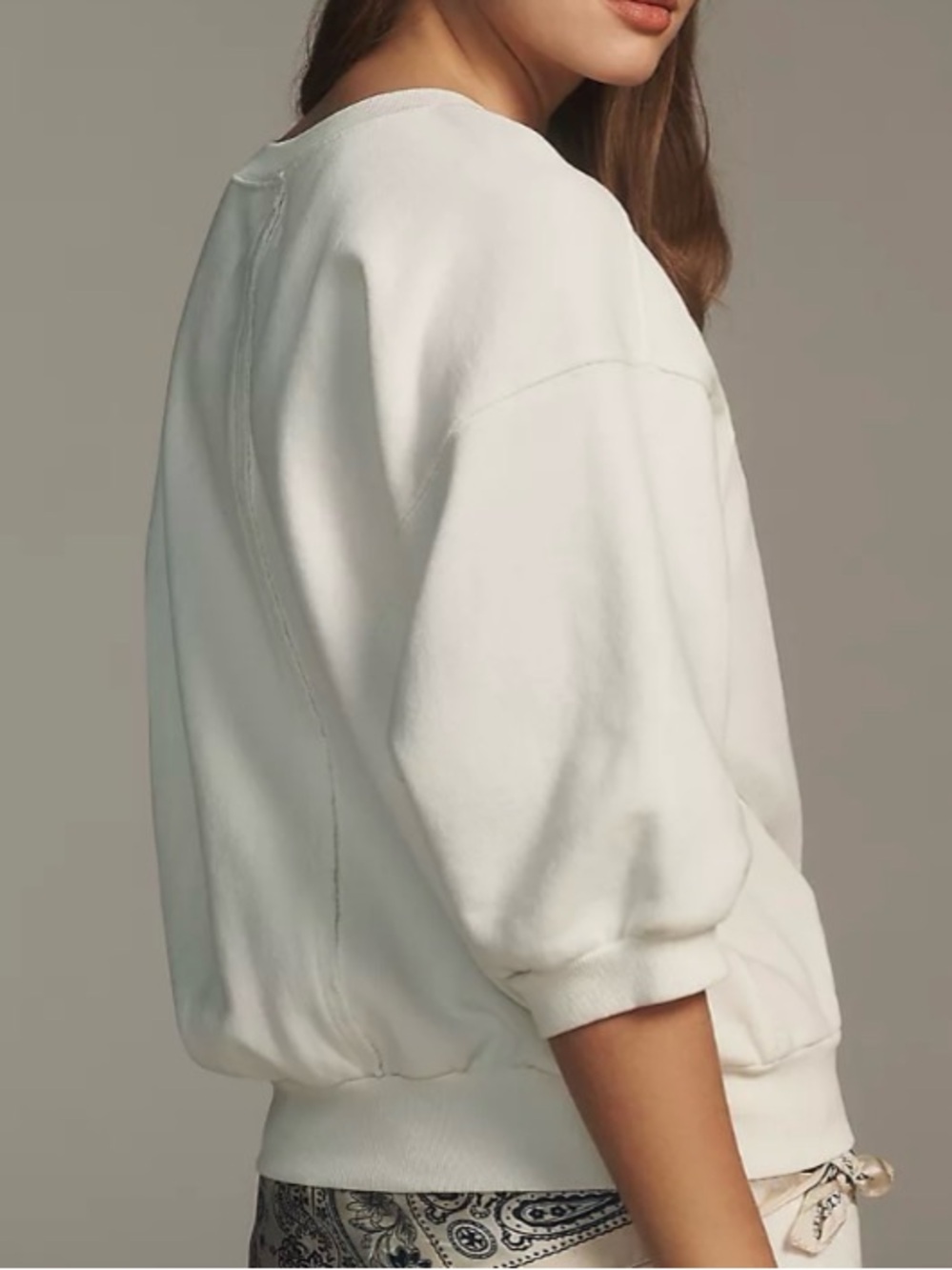 NWT Pilcro Off-White Relaxed Crewneck Sweatshirt